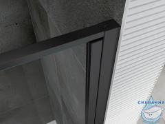 Душевое ограждение ABBER Sonnenstrand AG04080B-S85B 80x85 профиль черный, стекло  прозрачное (без поддона)