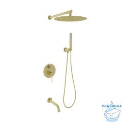 Душевая система Oliveeka Y-Line 300 1 режим OL-88939017-BG (золото матовое)