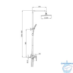 Душевая система Gappo G2496-20 250 1 режим (хром)