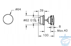 Донный клапан для раковины Vitra A4514926 (медь)