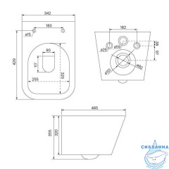 Инсталляция Iddis Basic  с кнопкой смыва в комплекте с унитазом Iddis Bild c сиденьем Soft close (микролифт) BASBI02i73