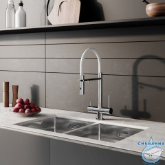 Сменный гибкий шланг для смесителя, силикон, цвет белый, Kitchen Line, IDDIS, FSPWH00i59