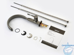Смеситель ABBER Tanz AF8C11GM для раковины, оружейная сталь
