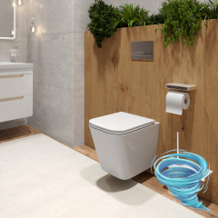 Унитаз подвесной безободковый Lemark Florex 9614001 с сиденьем быстросъемным Soft Close (микролифт)