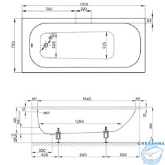 Стальная ванна Bette Form PLUS 170x75