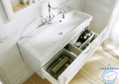 Тумба Aqwella 5 Stars Empire 80 белый глянец с раковиной Infinity 80