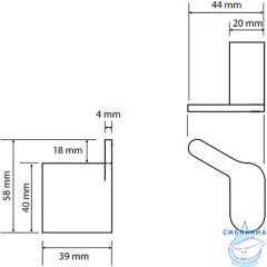 Крючок Bemeta Organic 157106191L