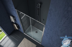 Дверь в нишу Encanto Stella 120 профиль хром, стекло прозрачное 