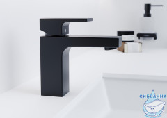 Смеситель для раковины Hansgrohe Vernis Shape 71569670 (без донного клапана) (черный матовый)