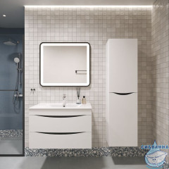 Тумба подвесная, белая, 80 см, Cloud,  IDDIS, CLO80W0i95. Подходит умывальник: 0138000i28