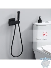 Смеситель Raglo R24.56.06 с гигиеническим душем (черный)