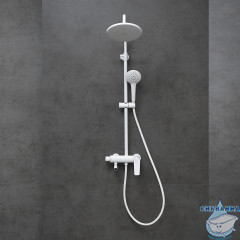 Душевая система Lemark Bronx 230 1 режим LM3762MW (белый матовый)