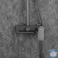 Душевая система Frap F2475-9 250 1 режим (оружейная сталь)