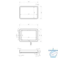 Зеркало для ванной ABBER Kristall 80 AT6701Rubin с подсветкой