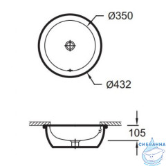 Раковина под столешницу 43 см Jacob Delafon Vox EYM102-00