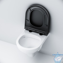 Унитаз подвесной AM.PM Gem C901700SCmb с сиденьем Soft Close (микролифт)