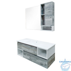 Шкаф-зеркало Comforty Турин 120 дуб бежевый