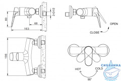 Смеситель для душа Bravat Eler F9191238CP-01-RUS