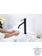 Смеситель для раковины Frap F10807-26 (черный матовый)