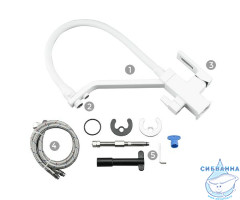 Смеситель для кухни Gappo G4317-8 (белый)