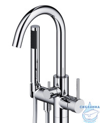 Смеситель для ванны напольный Timo Saona 2310/00Y-CR с аксессуарами (хром)