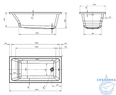 Ванна акриловая Toni Arti Bola 180x80