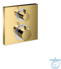 Встраиваемый термостатичесий смеситель для ванны Hansgrohe Ecostat Square 15714990 (золото)