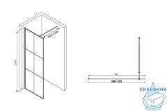 Walk-in Abber Immer Offen AG62100B 100x200 см
