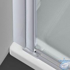 Дверь в нишу Vincea Alpha 75 профиль хром, стекло текстурное VDP-3AL750MT