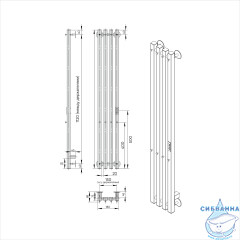 Полотенцесушитель электрический Indigo Style PRO (с таймером) 18х120 черный муар  (с возможностью скрытого подключения, подключение R/L)