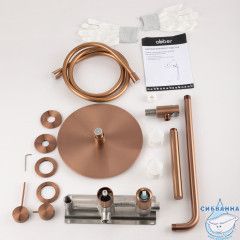 Душевая система ABBER Emotion 316 AF8819BRG скрытого монтажа без излива, брашированное розовое золото