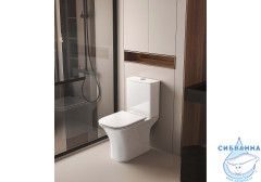 Унитаз напольный безободковый Aquatek Optima Square AQ4411-00 с бачком и сиденьем Soft Close (микролифт)