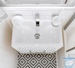 Тумба подвесная  1Marka July 50П с раковиной July 50 Дуб Сонома