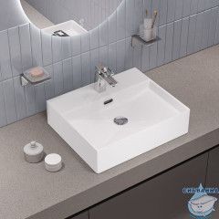 Умывальник накладной/подвесной, белый глянцевый, Bild, IDDIS, BILWS50i27