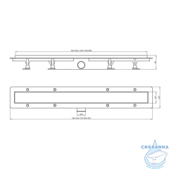 Дренажный трап для душа Plastbrno Design4 SZA7650 65 см с решеткой (черный) 