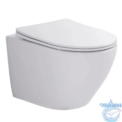 Инсталляция TONI ARTI TA-01 с кнопкой смыва TA-0042 в комплекте с безободковым унитазом Russi c сиденьем Soft close (микролифт)