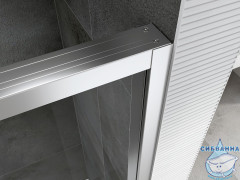 Дверь в нишу ABBER Komfort 120x200 AG93120 профиль хром, стекло прозрачное