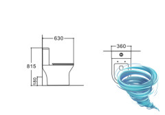Унитаз напольный со смывом торнадо Aquatek Леон AQ2785T-00 с бачком и сиденьем быстросъемным Soft Close (микролифт)