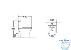 Унитаз напольный со смывом торнадо Aquatek Леон AQ2785T-00 с бачком и сиденьем быстросъемным Soft Close (микролифт)