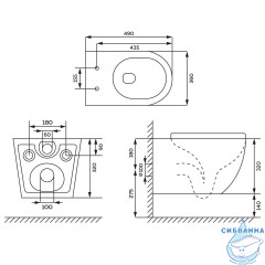 Унитаз подвесной безободковый  TONI ARTI Russi TA-1900BM с сиденьем Soft Close (микролифт)