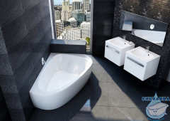 Акриловая ванна Ravak LoveStory II R 196x139 с ножками