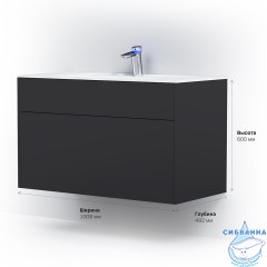 Тумба под раковину AM PM Inspire 100 графит