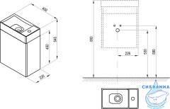 Тумба под раковину Ravak SD Veda 40 белая X000001386