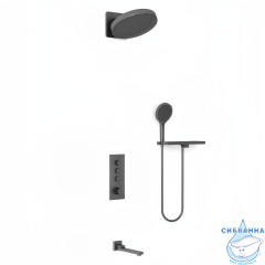 Душевая система Vincea Inspire 300 1 режим VSFW-433TI3RGM (вороненая сталь)