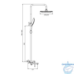 Душевая система Gappo G2448-3 230 1 режим (сатин золотой)