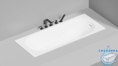 Ванна из искусственного камня Salini Ornella Kit 180x80 (материал S-Sense, белый матовый)