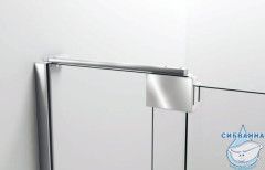Дверь в нишу Vincea Экстра 80-90 профиль хром, стекло прозрачное VDP-1E8090CL