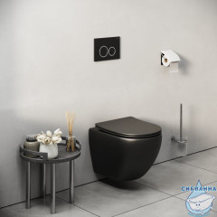 Инсталляция для унитаза Grossman 900.K31.01.000 с кнопкой смыва Grossman Galaxy хром/черный