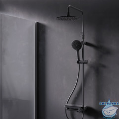 Душевая система AM.PM Like 220 1 режим F0780722 (чёрный матовый)
