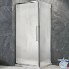 Душевое ограждение Veconi Rovigo 90x80 профиль хром, стекло дождь RV033R-9080-06-C7 (без поддона)